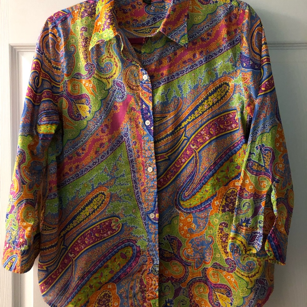 Ralph Lauren Multicolor Paisley Shirt size Large